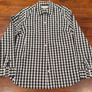 Vineyard Vines Navy and White Checkered Button Down Shirt